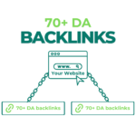 70+ DA backlinks