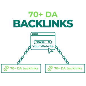 70+ DA backlinks